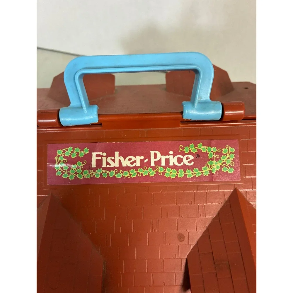 Vintage Fisher Price Little People Tudor Dollhouse 952 with Furniture‎ 1980s Toy